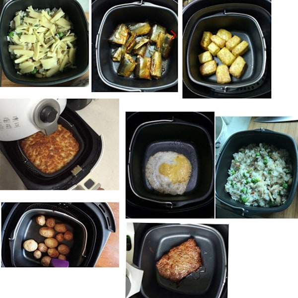 Airfryer-tillbehör för HD9225 korg svart