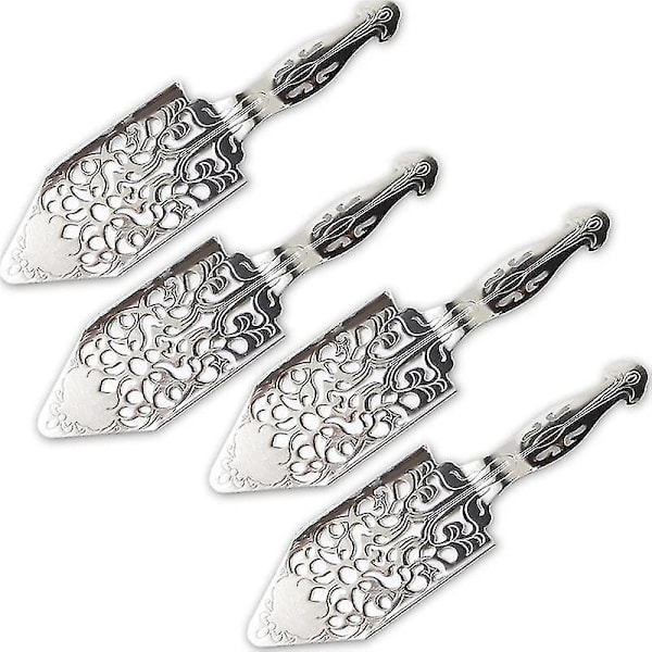 4 stk rustfrie absint-skjeer vintage cocktailbar glasskopp drikkefilter hul absint-skje