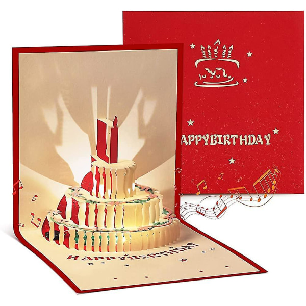 Musical Birthday Greeting Card Birthday Invitation Gift Card Girl Man Boy Woman