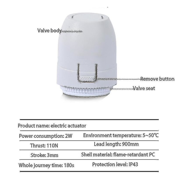Golvvärmeventil Nc Ac 230v Elektrisk Termisk Ställdon Grenrör För Golvvärme Termostat