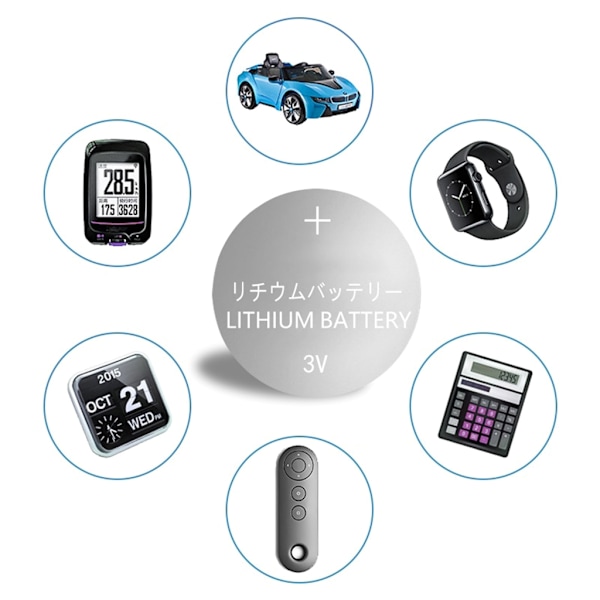 CR2032 150mAh nappiparisto 3V Pitkäikäinen setti elektronisille kaukosäätimille