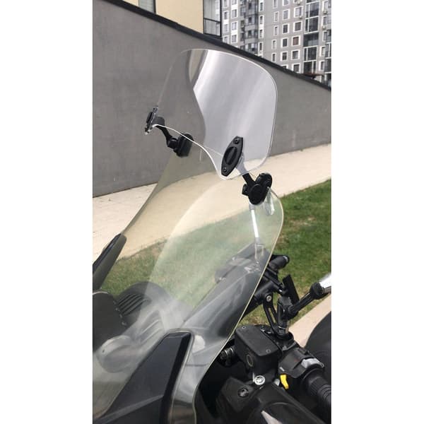 Transparent Universal Motorcycle Adjustable Windshield Extension Windscreen Spoiler Air Deflector-FY-