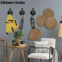 Retro Industrial Hex Hook 3 Pcs Kitchen and Bathroom Hook Combination Wall Hook (Black 1 Pc),-FY-