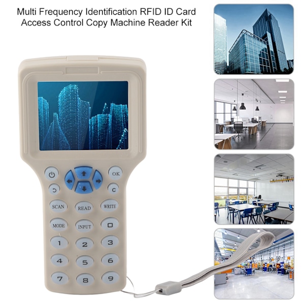 Multifrekvens RFID ID-kort Accesskontroll Kopieringsmaskin Läsare Kit