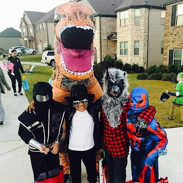 Ilmapallo Kostyymi Trex Dinosaurus Kostyymi Halloween Kostyymi Aikuisten Maskeraatiasu (Ruskea)-Xin Brown