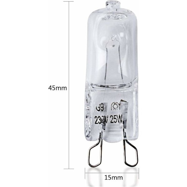 Halogenpære G9 25W - 4 stk