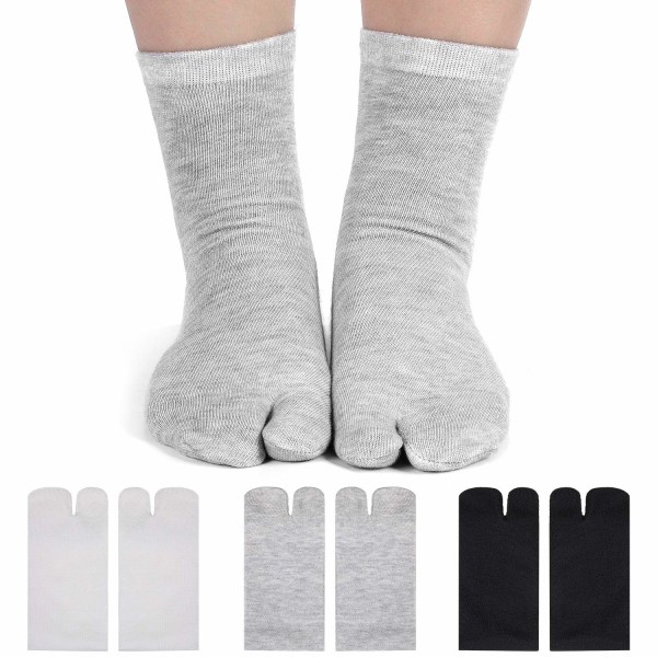 6 paria kääntövarvassukkia unisex-sukkia jaetut varvassukat varvassukat miehille pojille naisille