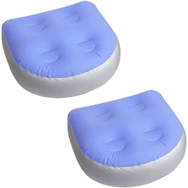 Set of 2 inflatable inflatable cushions for spas and swimming pools with 4 suction cups