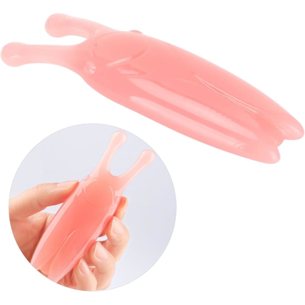 Gua Sha ansiktsverktyg, Nose Massager High Bridge Nose Scraper Gua Sha Massage Tool för Nos Jawline Forming Svullnadsreducerande (Rosa)