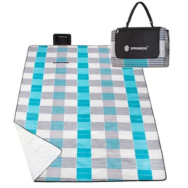 SPRINGOS® Picknickfilt Vattentät Portabel Vikbar Picknickmatta 200 x 240 cm '-PO-' mångfärgad