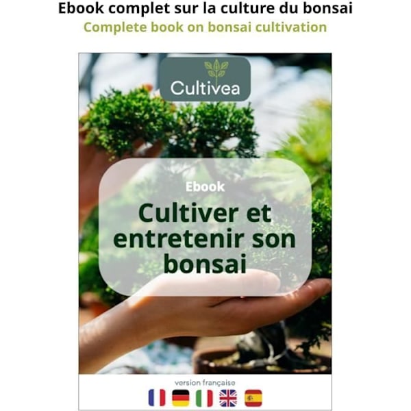 CULTIVEA Premium sett for å dyrke Bonsai Vedlikehold av din bonsai og planter Tråd, gjødsel, verktøy, rund saks, liten saks