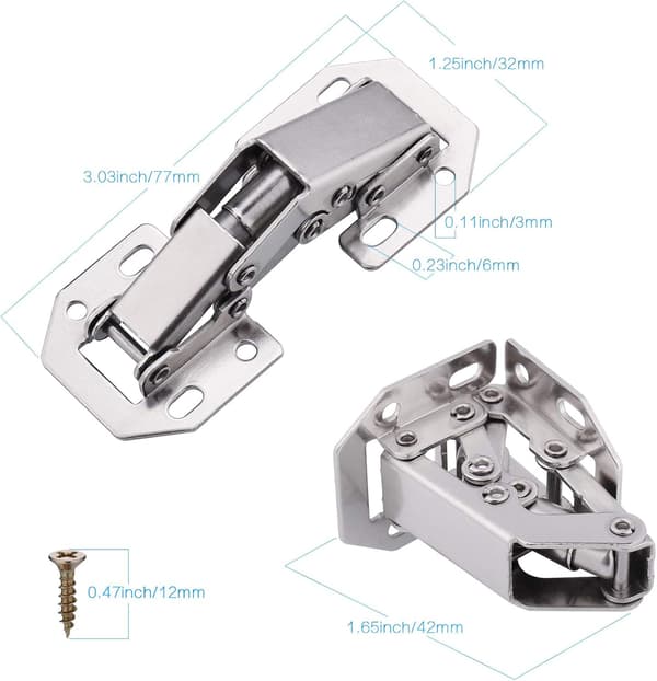 10 pcs Cabinet Hinges with Screws, Soft Close Hinges for Kitchen-FY-