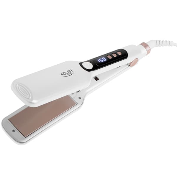 Wide flat iron with ceramic plates and temperature control-FY-