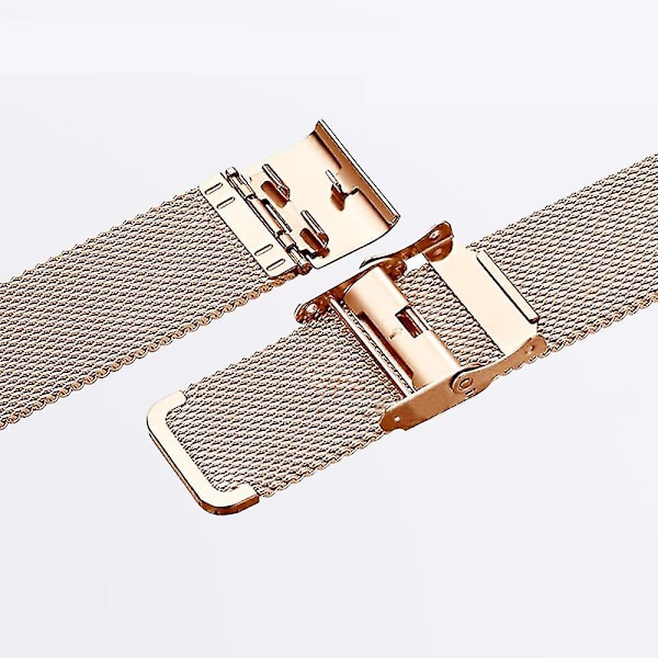 121314151617182022mm Milanese Loop Pikakiinnitteinen Ruostumattomasta Teräksestä Valmistettu Ranneke Miehille Naisille Verkkometalli Vaihtoranneke Kellonranneke Ruusukulta Rose gold 24mm