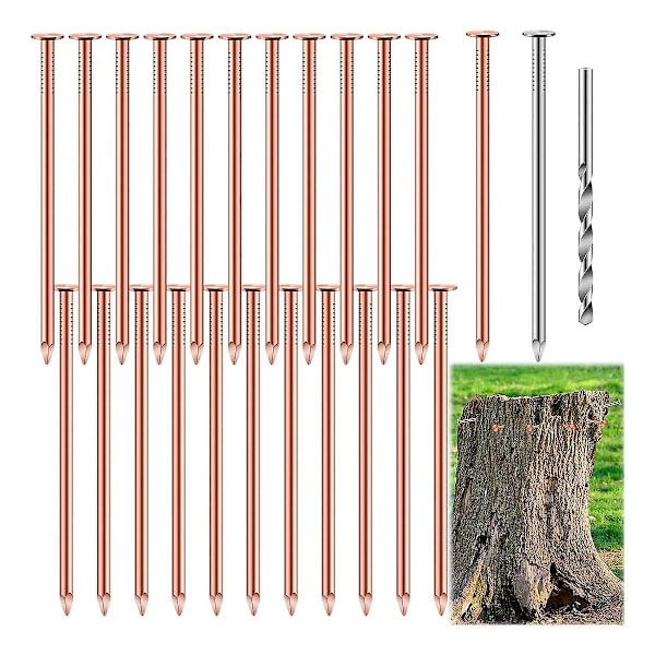 25 stk. Kobberspiker for dreping, 3,5 tommer rene kobberspiker i bulk, spiker for stubbefjerning, jernvare