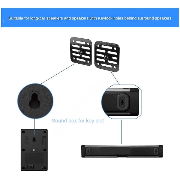 Veggbraketter for Soundbar -C20A YAS-207 YAS-209 YAS-108 YAS-109 Soundbar for HT-G700 Høyttaler