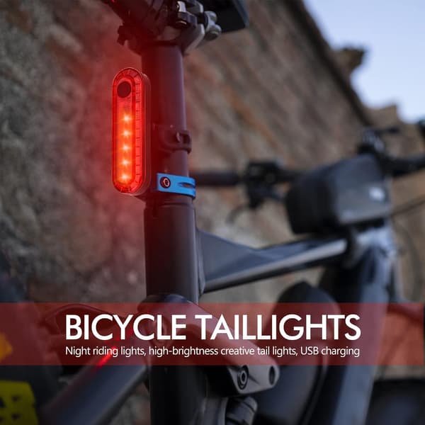 USB oppladbart sykkelbaklys 2-pakning - Supersterkt LED-baklys-FY-