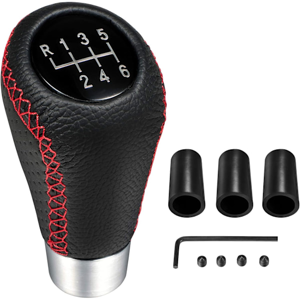 Universal Gear Shift Knob 6-Speed Manual Leather, Car Styling Parts