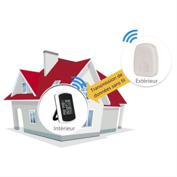 MSBD LCD trådløs indendørs/udendørs termometer temperaturmåling rumtemperaturtester