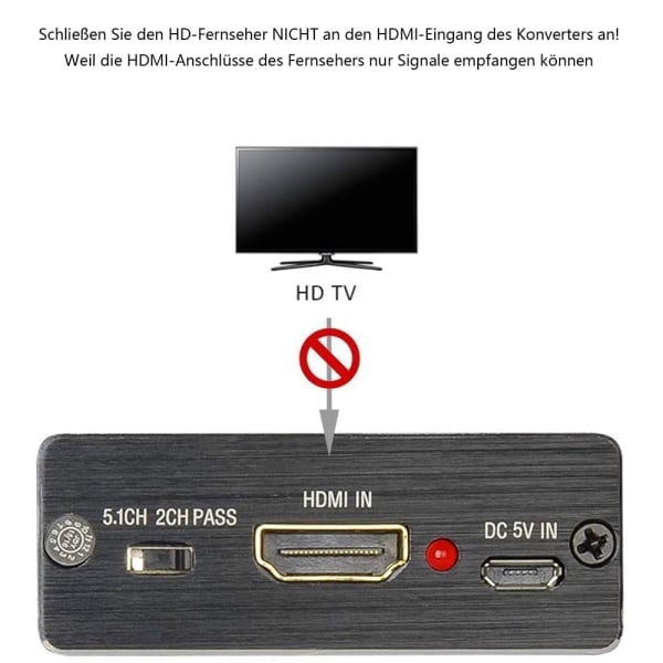 4K HDMI-lydudtrækker Konverter, HDMI til SPDIF-konverter | HDMI til HDMI og optisk SPDIF med 3,5 mm stereo understøttelse 3D, 1080p