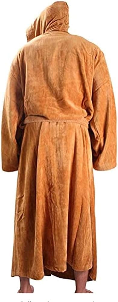 Jedi badekåbe til voksne med hætte, blød og varm fleece badekåbe-FY-