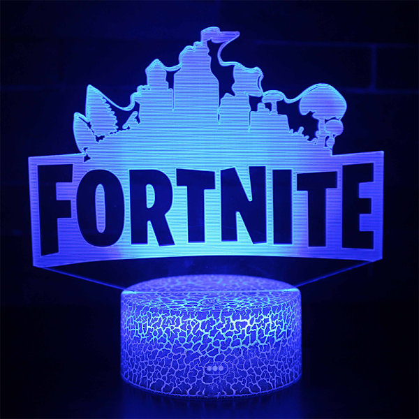 3D Fortnite LED-yövalo 7 väriä vaihtuva työpöytä ja sängin valaisin kosketus- ja kaukosäätimellä kotiin ja huoneen sisustukseen Swiftie-faneille joulu- ja syntymäpäivälahjoiksi A