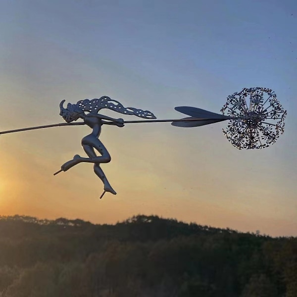 Dansende Fe Løvetann Statue Ornament Stakes Upgrade model E1