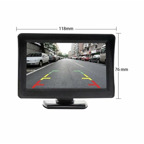 Trådlöst säkerhetskopieringskamerasystem för bil/lastbil/skåpbil/upphämtning/husbil 4.3`` skärm Backup-system bakifrån