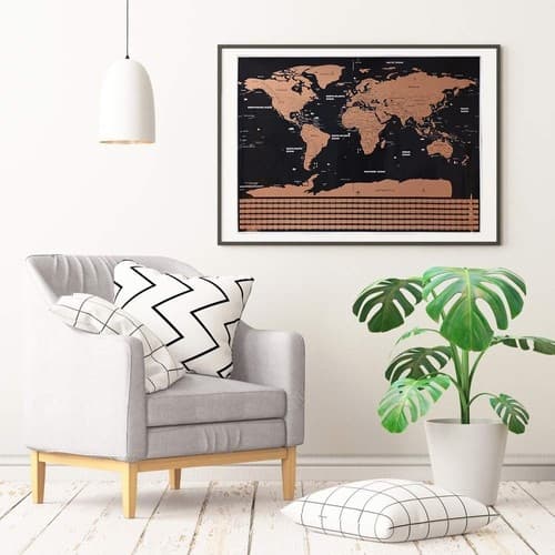 Scratch Map / Verdenskort - 82 x 59 cm-FY-
