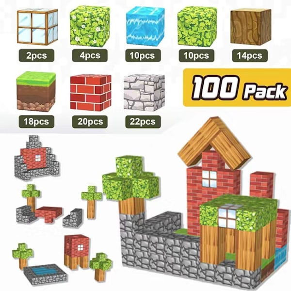 My Magnetic World Blocks Byggleksaker för pojkar 6-12 år