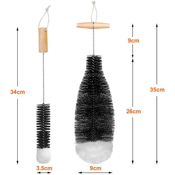 34 cm flaskborste kompatibel med Sodastream glasflaska