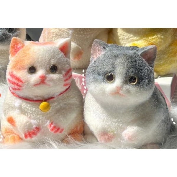 Stor Taba Squishy Katt, Taba Katt Squishy Klämleksaker, Bedårande Squishy Katt, Squishy Gummikatt, för Fest och Födelsedag Eller Jul (Grå)