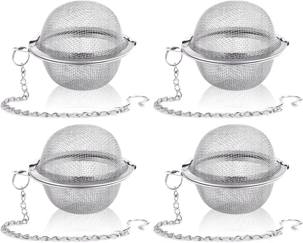 4-pakning te-infuser i rustfritt stål, matkvalitets finmasket sil 5 cm-FY-