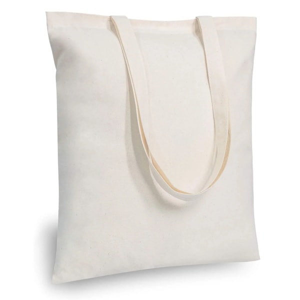 5 | 12-pakning økonomiske handlenett i bomull, lette mellomstore gjenbrukbare matvareposer i stoff, egnet for DIY, reklame, kampanje, gave,