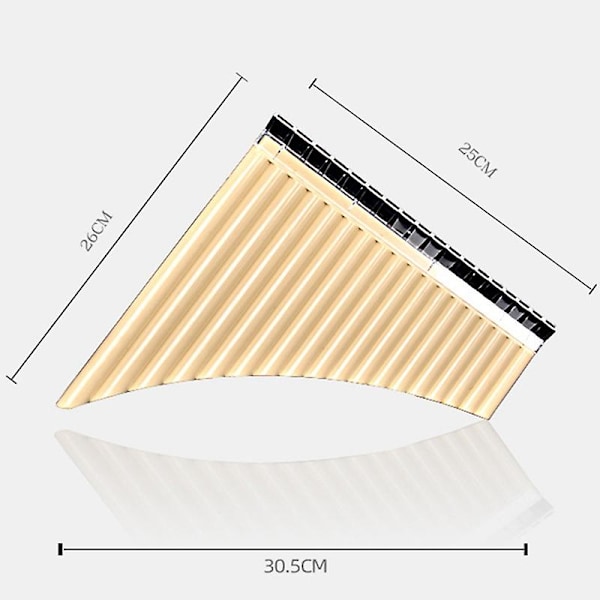Panfløyte med 18 rør Multifunksjonell Resin Panfløyte for Skoleelever Musikkinstrument