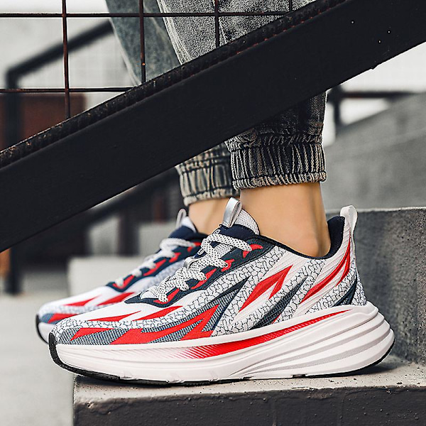 Herresneakers Andas sportssko Mode løbesko 3Clt179 WhiteRed WhiteRed 42