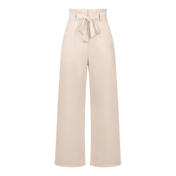 Dame jakkesæt bukser, casual og alsidige brede ben bukser med bælte temperament, pendling bukser, sommer abrikos XL abrikos apricot xl