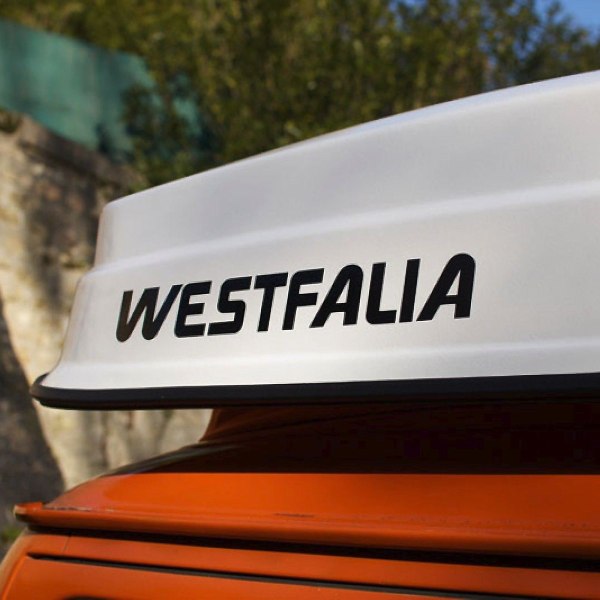 For (2stk)  Westfalia Logo 18 Tommers Klistremerke Vinyl Dekal Red 20cm