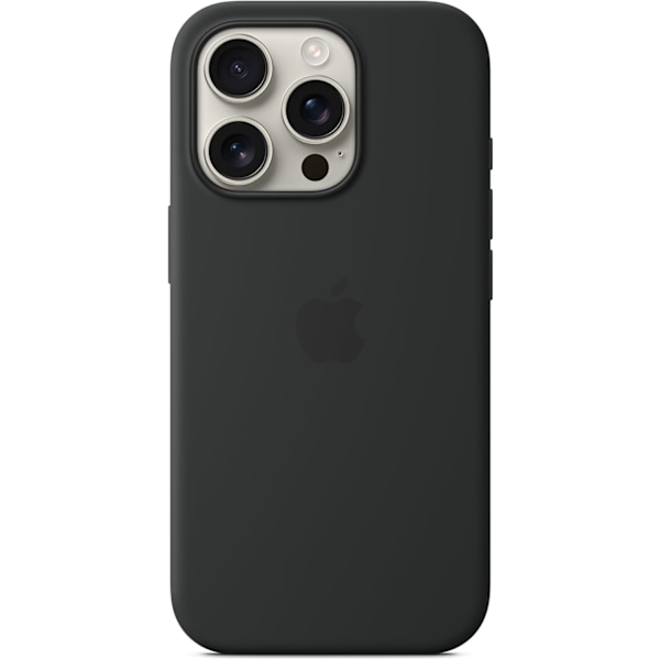 Applen silikonikuori MagSafella iPhone 16 Prolle - Musta-MP