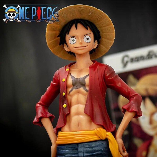 Kuumat 28cm One Piece Anime-hahmo Luottavainen Hymyilevä Luffy Kolme Muotoa Kasvot Vaihtavat Nukke Toimintahahmo Malli Lelut Sarjat