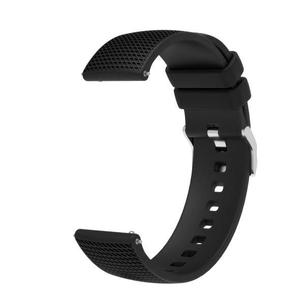 Klokkearmbånd 20 mm for Garmin, Samsung, Huawei, Amazfit Svart