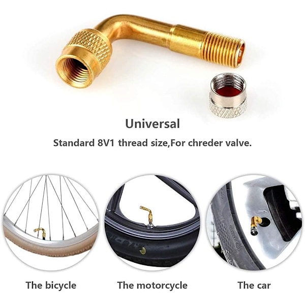 2-pak ventilforlænger, ventiladapter, ventil, ZQKLA