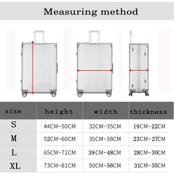 Kuffertbeskyttelse Taske Bagage Kuffertbeskyttelse Passer til 18-32 Tommer Kufferter compass compass XL