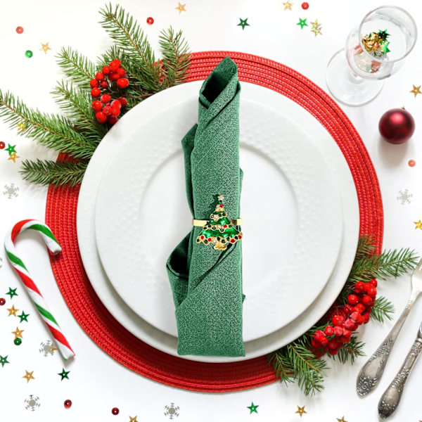 Set med 12 julservettringar, julservettringar guld jul