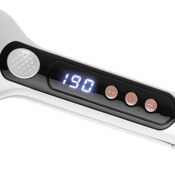 Wide flat iron with ceramic plates and temperature control-FY-