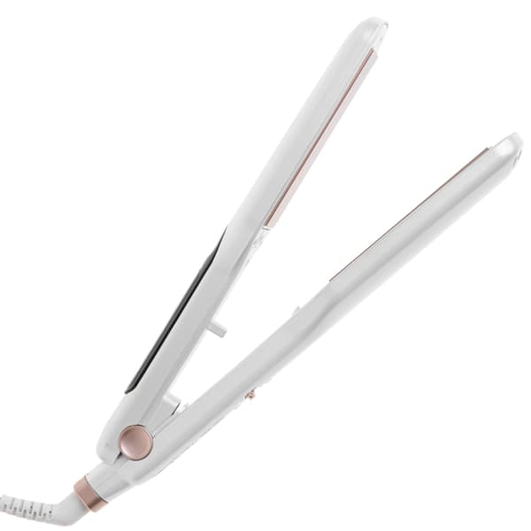 Wide flat iron with ceramic plates and temperature control-FY-