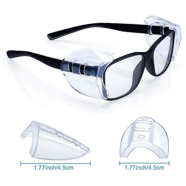 8 Pair Safety Glasses Side Shields Clear Flexible Protection Fits Small & Medium Eyeglasses-FY-