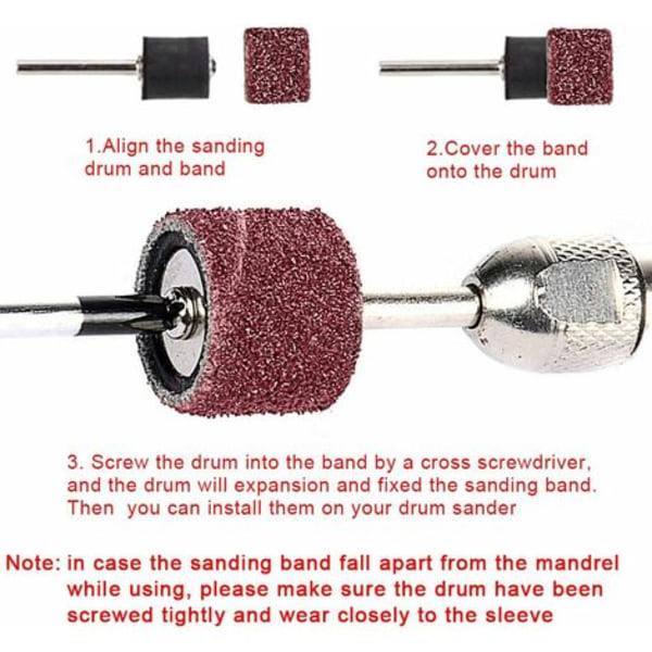 252 stk. slibebånd med gratis kasse, inklusive 240 stk. slibebånd og 12 stk. slibebukser til Dremel roterende værktøj