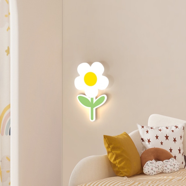 Creative Flower Shape Bedroom Wall Lamp, Decorative Wall Sconces, Metal Princess Room Wall Light