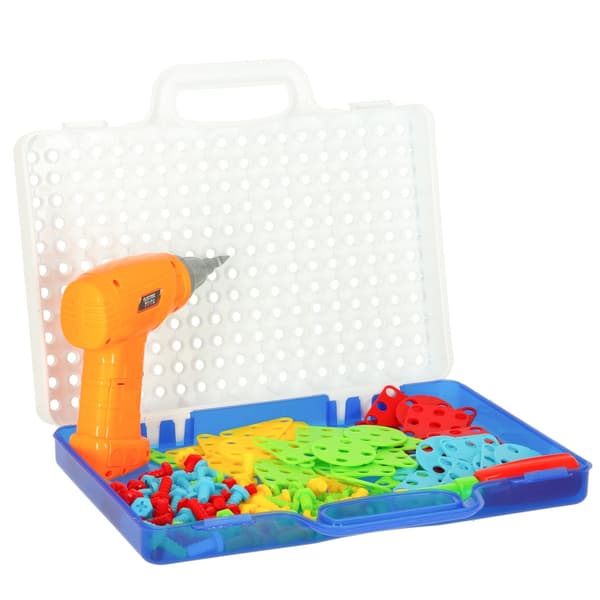 Screw & Construction Set 151 Pieces – Creative Building Blocks with Battery-Powered Screwdriver{YDE}-FY-